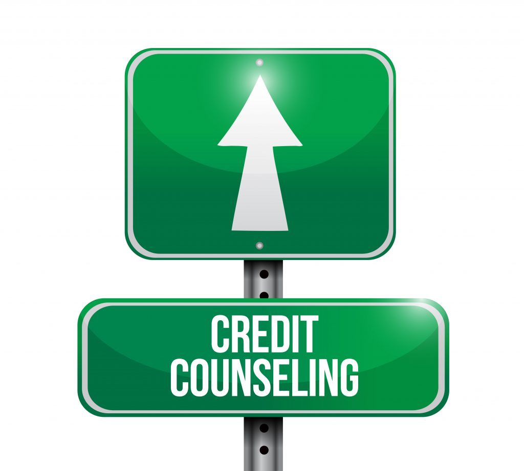 credit counseling street sign illustration